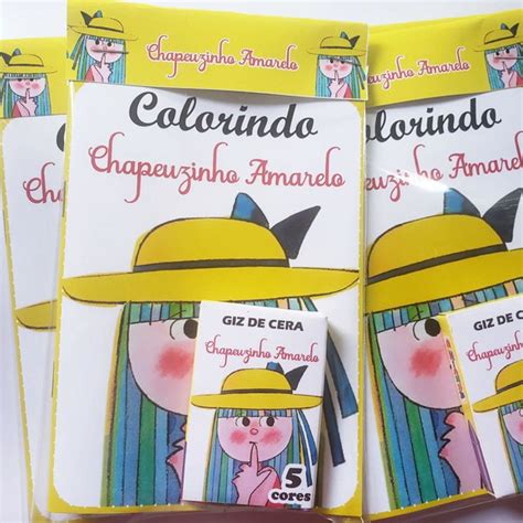 Mini Livro De Colorir Chapeuzinho Giz De Cera Elo7