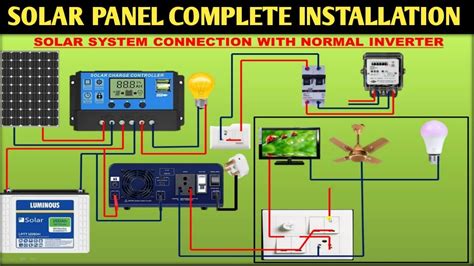 Solar Panel Connection With Inverter And House Load Solar Panel