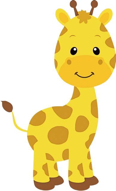 A Cartoon Giraffe Standing With Its Head Turned To Look Like It S Smiling