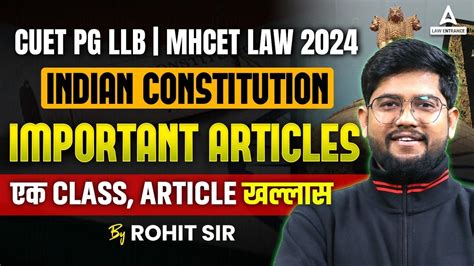 Important Articles Indian Constitution CUET PG LLB MH CET LAW