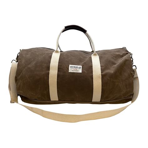 Steele Canvas Waxed Canvas Duffle Bag The Container Store