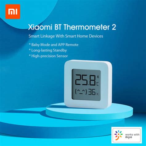 6PCS Xiaomi BT4.2 Thermometer Hygrometer 2 Wireless Temperature ...