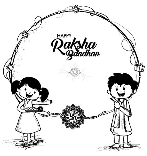 Free Printable Raksha Bandhan Coloring Page - Free Printable Coloring Pages for Kids