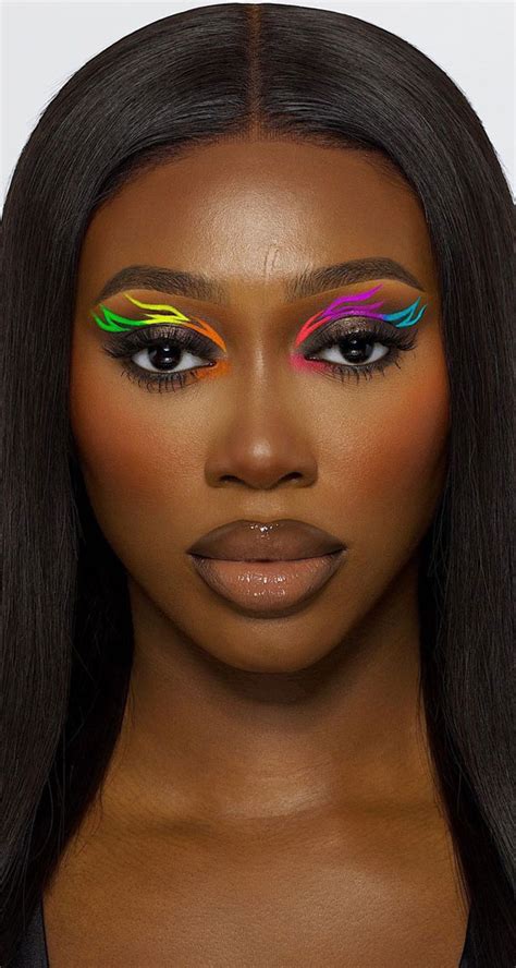 35 Cool Makeup Looks Thatll Blow Your Mind Multi Colored Graphic Line