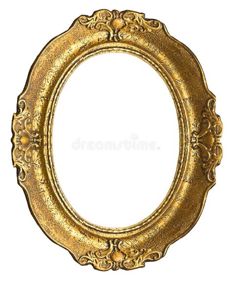 Frame Ornamentado Do Ouro Oval Do Vintage Foto De Stock Imagem De