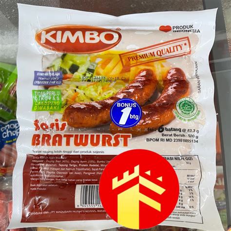 Jual Sosis Bakar Kimbo Bratwurst Keju Pcs Gr Kimbo Sosis Sapi