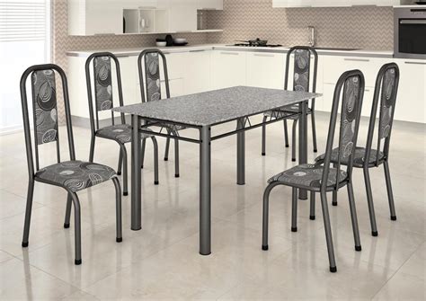 Conjunto De Mesa Tubular 6 Cadeiras Madmelos A Renovar