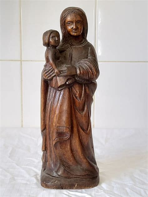 Vierge à l Enfant Sainte Bois XVIIIe Siècle 1 Bois Catawiki