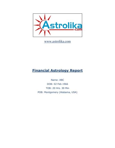 financial astrology report wwwastrolikacom