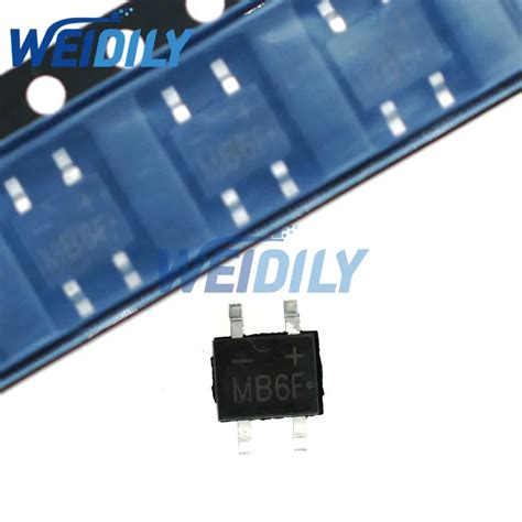 20pcs Mb6f 600v 0.5a Sop-4 Smd Rectifier Diode Bridge Mb6f - Rectifiers ...