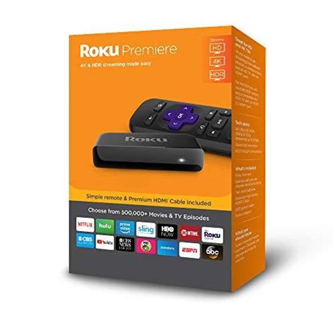 Reproductor Multimedia Roku Premiere HD 4K HDR Negro