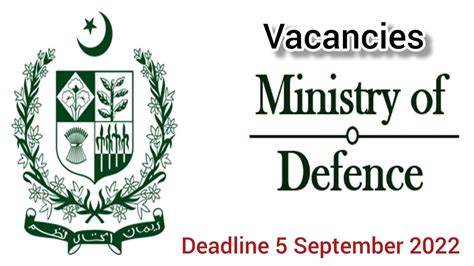 Ministry Of Defence Vacancies 2022 YouTube