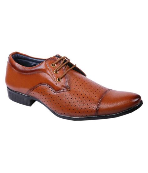 Advanced Derby Genuine Leather Tan Formal Shoes Price In India Buy