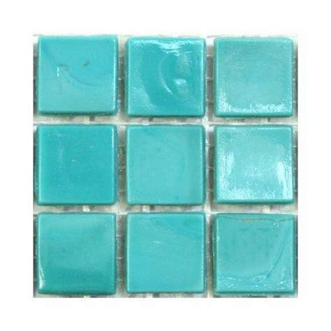 Turquoise Glass Square Mosaic Tiles 15mm Etsy