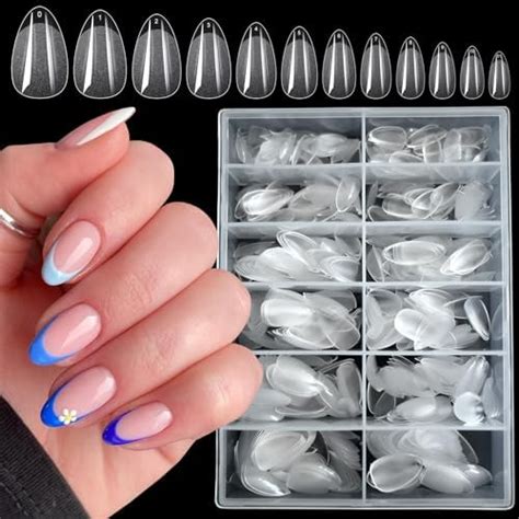 Amazon Loveourhome Pc Clear Gel X Nail Tips Short Coffin Fake