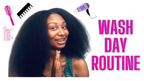 Natural Hair Wash Day Routine Youtube