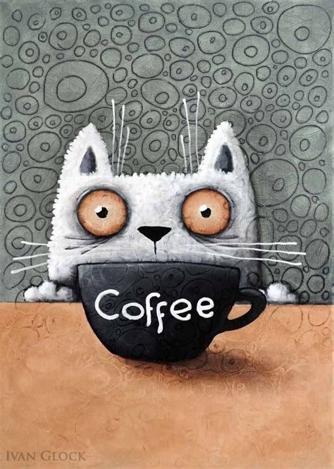 Pin By Renee Vaga On Good Morning Good Night Cat Coffee Coffee Art