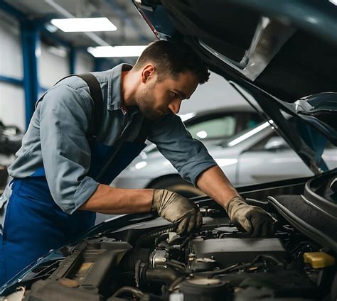 Premium Photo Mechanic Repairing Car Engine