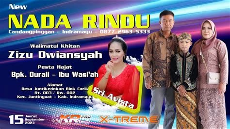 LIVE MALAM Nada Rindu SRI AVISTA Walimatul Khitan Zizu