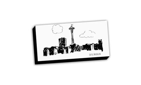 seattle skyline sketch Sketch Painting, Painting Prints, City Sketch ...