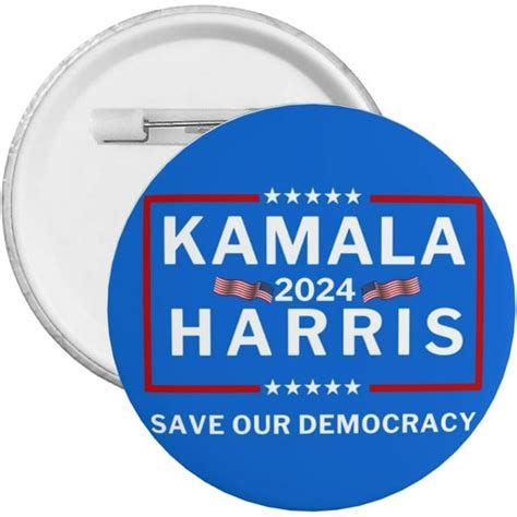 Kamala Harris 2024 Save Our Democracy Kamala Harris For Presidentbrooch