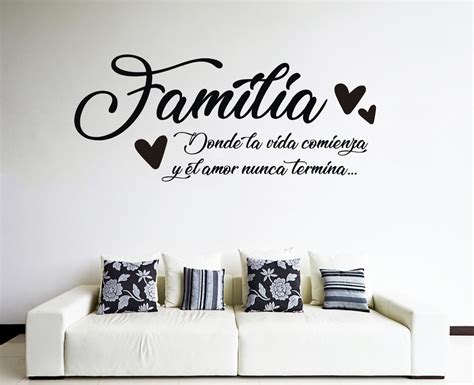 Vinil Sticker Decorativo Frase Familia X Cm Para Pared