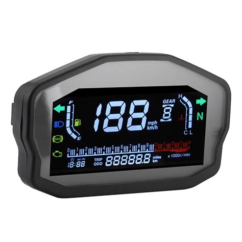 Motorcycle Speedmeter Fuel Level Gauge Refit LCD Instrument For 1 2 4