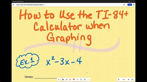 How To Use The Ti 84 Calculator When Graphing Youtube