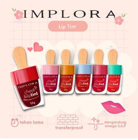 Implora Cheek Lip Tint Gr Model Ice Cream Original Bpom Lip Tint