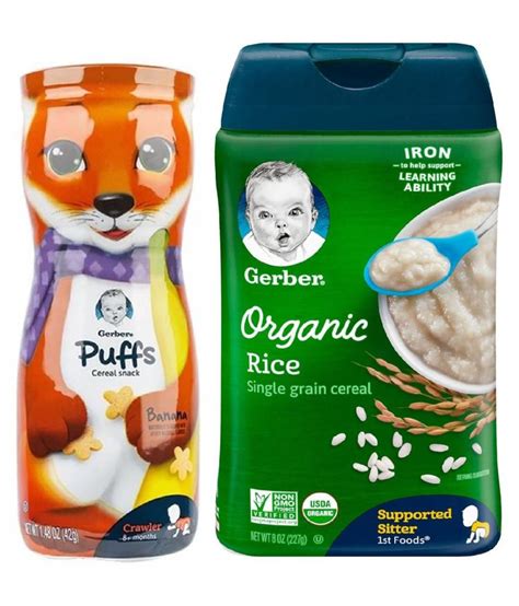 Gerber Rice Infant Cereal for 6 Months + ( 269 gm ) Pack of 2: Buy ...