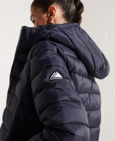 Womens Classic Fuji Puffer Jacket In Eclipse Navy Superdry