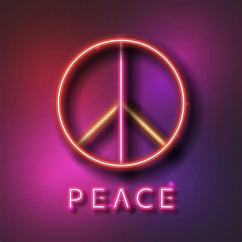 Neon Peace Sign Wallpaper