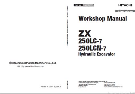 Hitachi ZX 250LC 7 250LCN 7 Excavator Workshop Manual