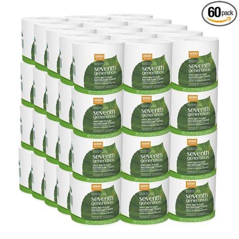 Seventh Generation Toilet Paper Bath Tissue 100 Recycled Paper 1000 Sheets Per Roll 60