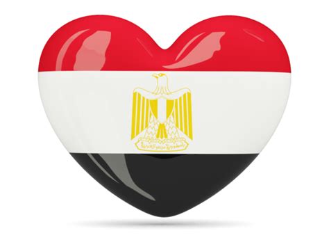 Heart Icon Illustration Of Flag Of Egypt