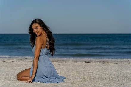 Beautiful Mixed Race Bikini Model Enjoys Weather Editorial Stock Photo Stock Image