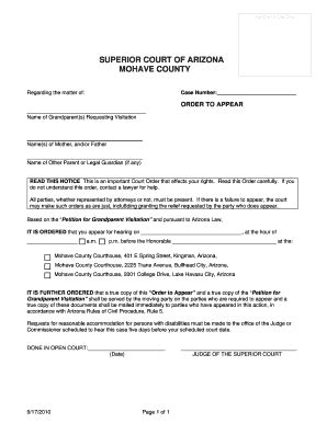 Fillable Online Mohavecourts Az Name S Of Mother And Or Father Fax