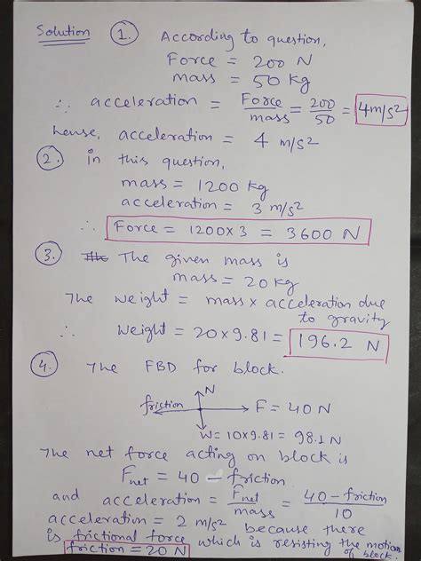 Solved A N Net Force Acts On A Kg Box What Is The