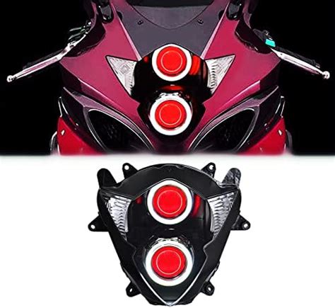 Amazon KT LED Angel Eye Headlight Assembly For Suzuki Hayabusa