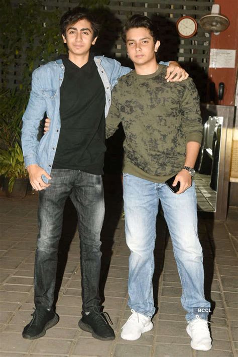 Arbaaz Khan And Sohail Khan S Son Arhaan And Nirvaan During The Wedding Anniversary Party Of