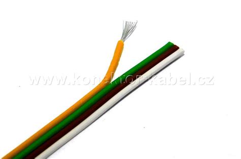 Plochý kabel AWG 26-4G, RM 1,27mm, barevný | Dvojlinky a ploché ...
