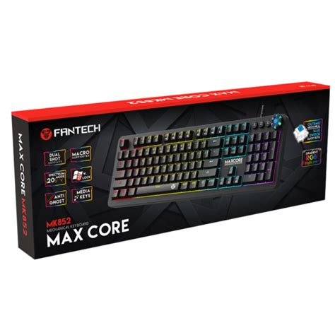 Teclado Gamer Mec Nico Fantech Max Core Rgb Switch Blue Black Mk