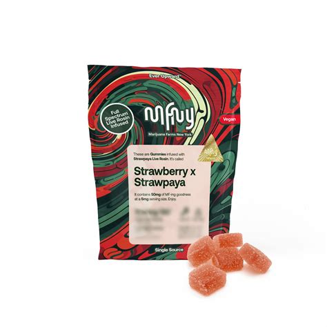 Strawberry X Strawpaya Live Rosin Gummies 10 Pack MFNY Treehouse