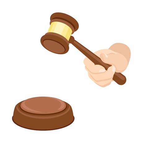 Premium Vector Wood Gavel Icon Flat Illustration Of Wood Gavel Vector