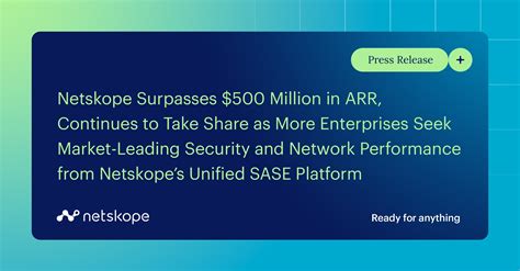 Netskope Surpasses Million In Arr Continues To Take Share As More