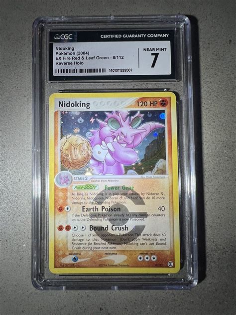 Cgc Nm Mt Nidoking Ex Fire Red Leaf Green Holo Pokemon