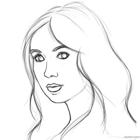 Jumanji Coloring Pages Karen Gillan Sketch By Max Silveira Free Printable Coloring Pages