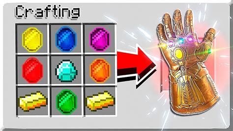 Crafting The Infinity Gauntlet In Minecraft Youtube