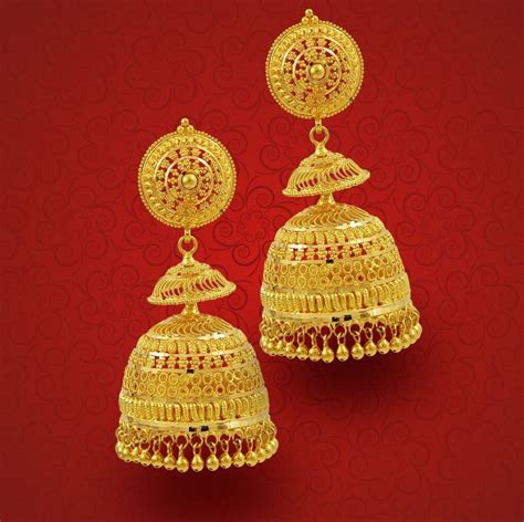 55 Beautiful Gold Jhumka Earring Designs Tips On Jhumka Shopping