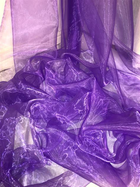 1 Mtr Purple Organza Fabric 58 Wide 075 Etsy